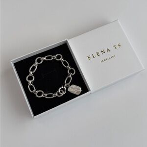 526 Silver Bracelet Pearl Charm Bracelet